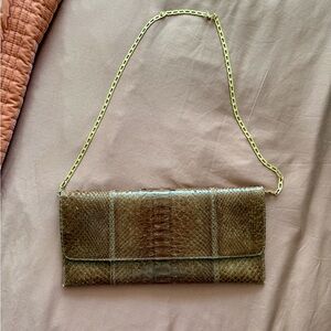 Carlos Falchi Vintage Python Clutch